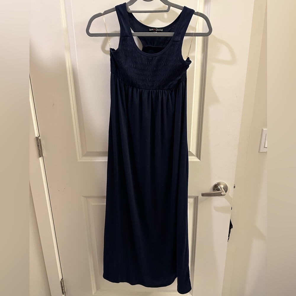 Navy blue maxi dress